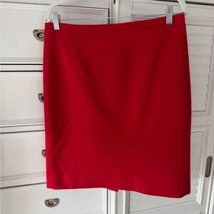 J. Crew Bold Red Pencil Skirt